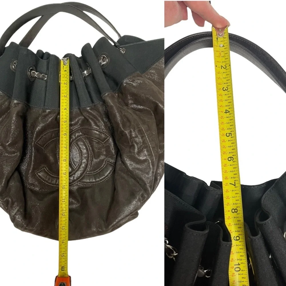 Stretch Spirit Large Cabas Hobo Bag brown lambskin leather